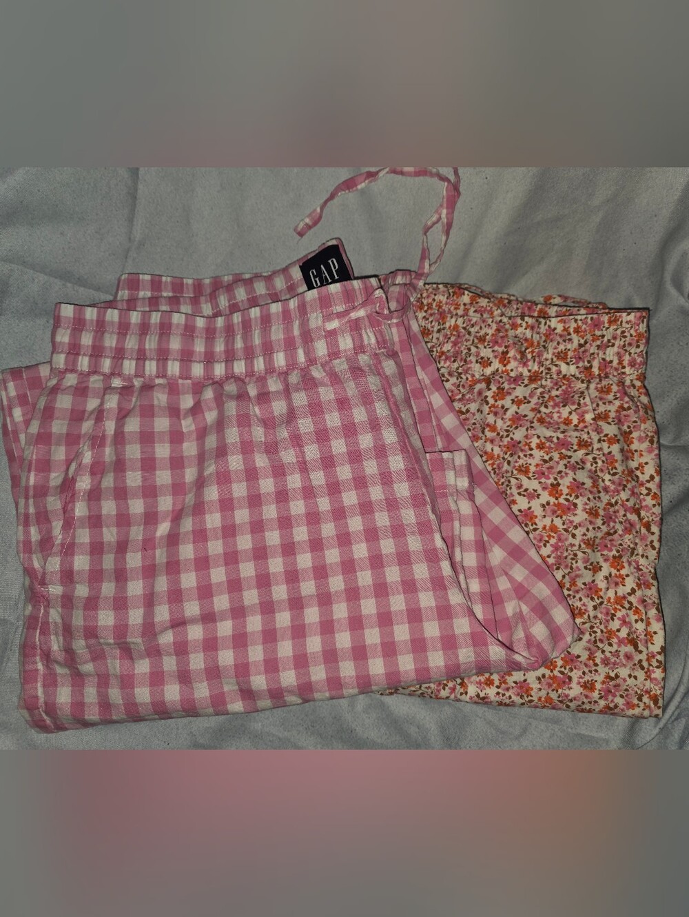 GAP Women's Pink Gingham PJ's